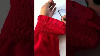 Elastic Sleeves Design With Sewing Tips And Tricks Using Real Asmr Sounds #Shorts