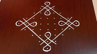 9dots melikala muggulu|easy rangoli|daily chukkala muggulu||sikku,kambhi,neli kolams|#Nice Rangoli