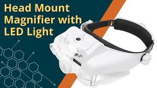 Head Mount Magnifier with LED Light