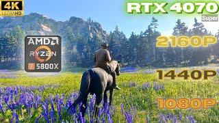 RTX 4070 Super - Red Dead Redemption 2 with Mods | Ryzen 7 5800x  FPS Test 4k