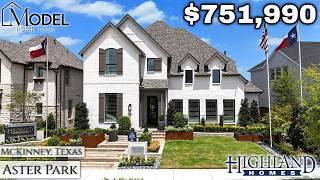 Highland Homes - The Cambridge Plan | New Construction  Model Home in Aster Park McKinney, TX