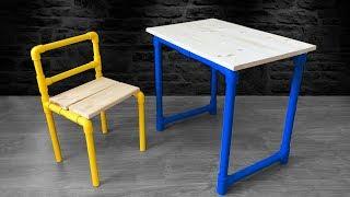 How to Make a PVC TABLE and CHAIR | Homemade Table & Chair Desktop