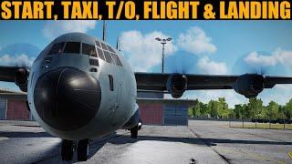 C-130 Hercules Mod: Cold Start, Taxi, Takeoff, Autopilot, Landing & Shut Down Guide | DCS WORLD