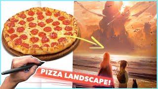 TURNING A PIZZA INTO A LANDSCAPE!