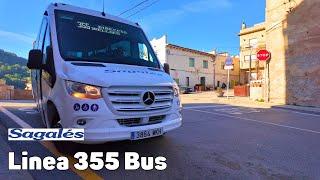 Line 355 Bus Sagalés - Spain - Complete return trip