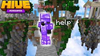 Harrasing Children In Skywars (Minecraft Hive Bedrock)