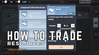 How to Earn Gold in Undawn | How To Trade Items Resources in Undawn | Undawn 2023