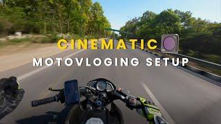 Best cinematic moto vlogging setup in 2024 | DJI Action 2 junestar ND filter review | #motovlog