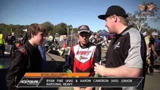 Ryan Pike #96 & Aaron Cameron #95 Junior National Heavy - Interview - 2014 QLD Karting Titles