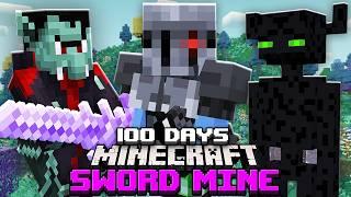 I Survived 100 Days in Sword Mine RPG in Minecraft