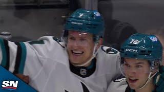 Sharks' Nico Sturm Makes Move Off William Eklund's Feed For Short-Handed Goal