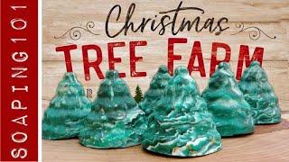 Making Snow Topped Tree Farm Soap | Soaping101