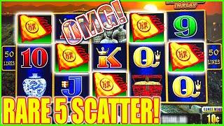 Unbelievable 5 SCATTER Huge Bonus Win on Golden Century Dragon Link Slot Machine!