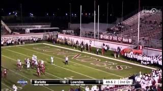 Lowndes High #84 Gustavo Gonzales kicks 25 yard field goal