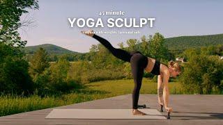 45 Minute Yoga Sculpt | vinyasa flow with weights, prenatal safe