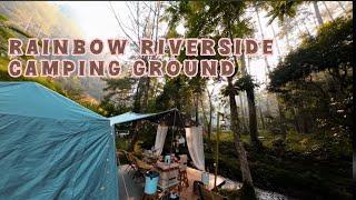 Camping keluarga di Rainbow Riverside Maribaya | Ngopi pinggir sungai