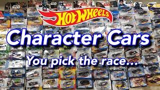 Race #35 Intro: Hot Wheels Character Cars. Help me pick who gets into the Bracket!