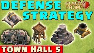 Clash of Clans - BEST DEFENSE STRATEGY - Townhall Level 5 (CoC TH5 Defense Strategies)