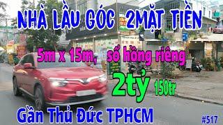 Nhà đẹp Góc 2 Mặt Tiền, kdc đông đúc, kế tỉnh lộ lớn, sổ hồng riêng. Giá hơn 2tỷ. #517