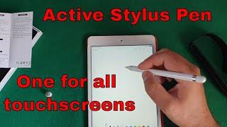 Active Stylus Pen for Touch Screens - box opening and setting up