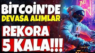 BİTCOİNDE REKORA 5 KALA!!! FIRSAT ALTCOİN ANALİZİ!!! BTC SON DURUM