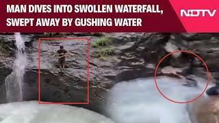 Tamhini Ghat Accident Today | Man Dives Into Swollen Waterfall In Pune, Swept Away By Gushing Water
