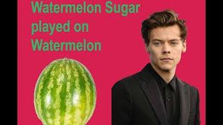 I made a cover of Watermelon Sugar using a Watermelon