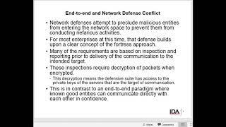 Network Defense in an End to End Paradigm