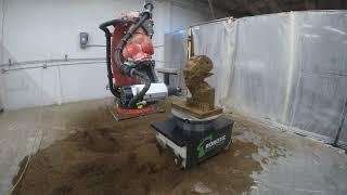 7 AXIS KUKA WOOD STATUE ROBOTIC MILLING