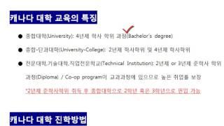 캐나다 대학 교육의 특징