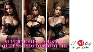 4K AI LOOKBOOK | AI Models | Supermodel Corsage Queens Photoshoot 4K