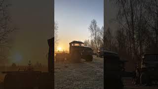 Minute of Eastern Spring: Ural 375D, Sunrise & Geese