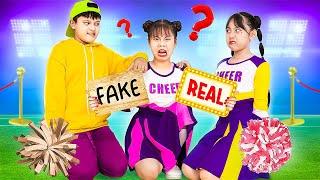 Real Cheerleader vs Fake Cheerleader - Funny Stories About Baby Doll Family