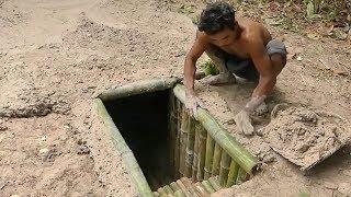 Construction d'une maison souterraine en bambou avec des méthode ancétrales