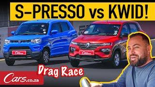 Renault Kwid vs Suzuki S-Presso - Drag Race! Budget car quarter-mile Shootout