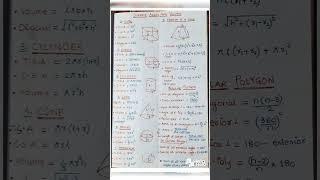 Mensuration formula #ssc #exam