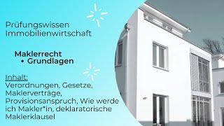 Prüfungswissen Immobilienwirtschaft - Maklerrecht Grundlagen