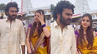 Kiran Abbavaram With His Wife Rahasya Gorak Visits Tirumala Temple | Daily Culture