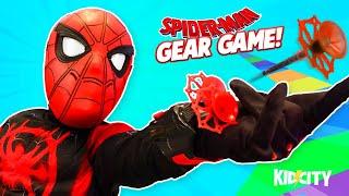 Spider-Man Gear Game! Spider-Verse Costume Mashup! | K-City Family Games