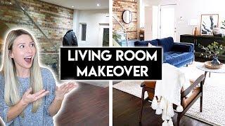 LIVING ROOM + ENTRYWAY MAKEOVER | MID CENTURY MODERN TRANSFORMATION