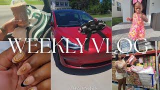 WEEKLY VLOG: LEAVING FLORIDA |BOUGHT A TESLA‍️ |MARLA FRIENDS CAME OVER |NAILS+GROCERY SHOPPING