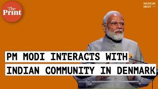 Prime Minister Narendra Modi interacts with Indian community in Copenhagen, Denmark