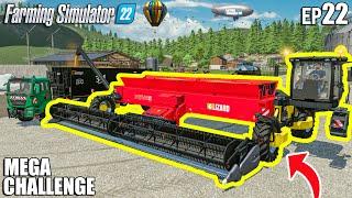 BUYING THE MOST STRANGE HARVESTER IN FS22 | MEGA Equipment Challenge #22 | Farming Simulator 22