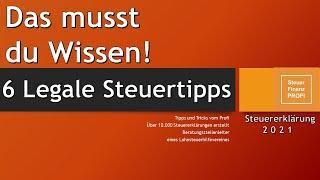 6 Legale Tipps vom Steuer-Finanz-Profi, Mehr Geld vom Finanzamt!