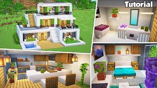 Minecraft: Modern House #57 Interior Tutorial - How to Build - Material List in Description!