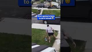 Mom does garbagemen's work