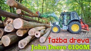 Logging with John Deere 6100M Forestline, Stihl 462, Amles, Zetor Proxima Work in the forest