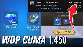 CARA BELI WEEKLY DIAMOND PASS CUMA 1.450 PERAK !! 220 CUMA 1.450 BURUAN AMBIL GUYS MOBILE LEGENDS