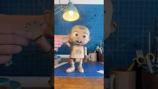 Let’s Make JJ Out of Cardboard!  DIY Crafts for Kids #shorts #kidsvideo