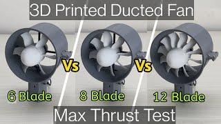 DIY 80 mm Electric Ducted Fan | 3D Printed | Thrust test comparison